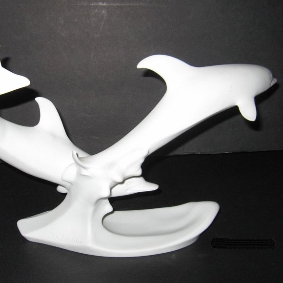 Vintage Bisque Porcelain Dolphins AK Kaiser and Signed by Bochmann - Picture 4 of 4